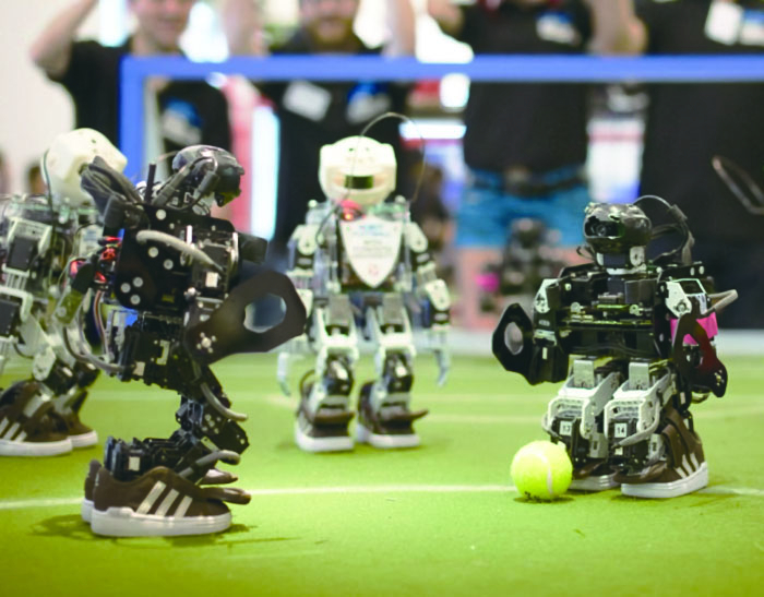 대구서 'FIRA 로보월드컵 앤 써밋 2025'가 열린다. 사진은 지난해 대회 축구 경기. 대구시 제공