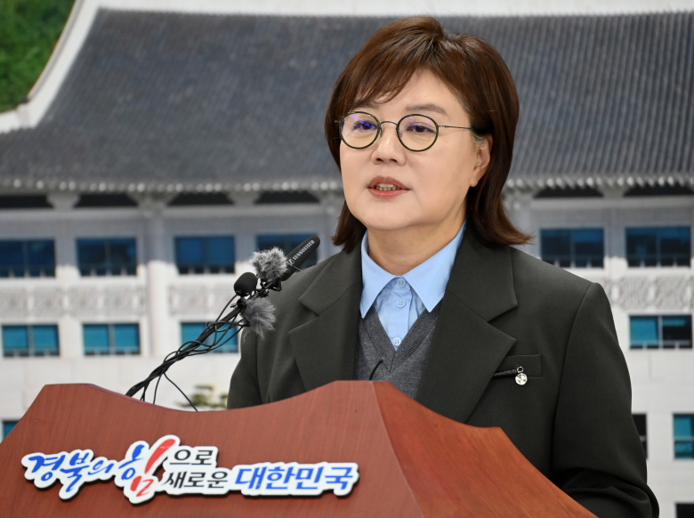 29일 경북도는 북부권 소외 우려에 대한 논의에 대해 기자간담회를 열고, '북부권 경제산업 신활력 프로젝트'를 발표했다. 사진은 양금희 경제부지사 모습. <안동시 제공>