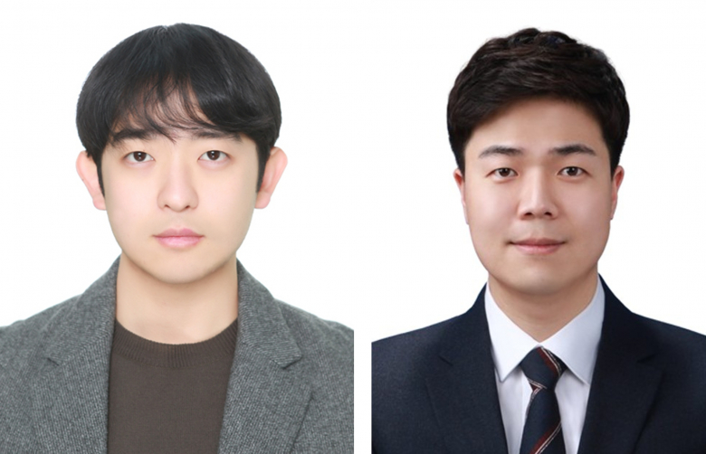 왼쪽부터 임진호 컴퓨터공학과 박사과정생, 홍성훈 로봇공학과 교수