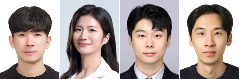 왼쪽부터) DGIST 진용식 선임연구원, 목지수 교수, 박대희 교수, 윤성훈 교수